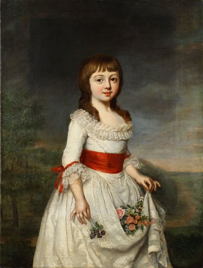 Portret van Hertogin Charlotte Frederica van Mecklenburg-Schwerin als kind door Christoph Friedrich Reinhold Lisiewski